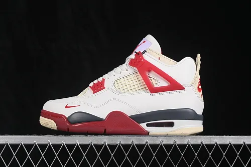 All Categories Air Jordan Jordan Series Basketball Shoes Air Jordan 4 Nigel Sylvester x Air Jordan 4 Retro "Brick After Brick" AJ4 Joe 4 White Red Urine Stains 2.0 IQ8055-100